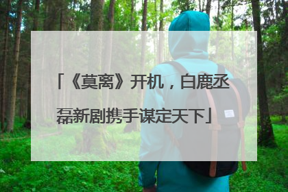 《莫离》开机，白鹿丞磊新剧携手谋定天下