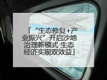 “生态修复+产业振兴”开启沙地治理新模式 生态经济实现双效益