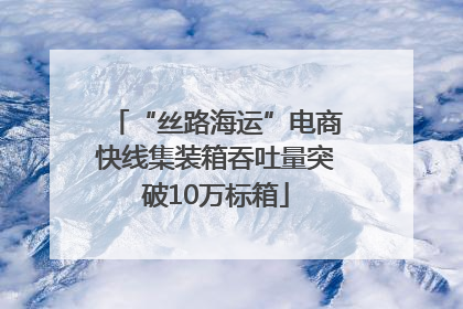 “丝路海运”电商快线集装箱吞吐量突破10万标箱