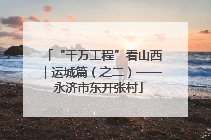 “千万工程”看山西｜运城篇（之二）——永济市东开张村