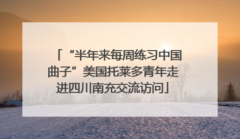 “半年来每周练习中国曲子”美国托莱多青年走进四川南充交流访问