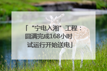 “宁电入湘”工程：圆满完成168小时 试运行开始送电