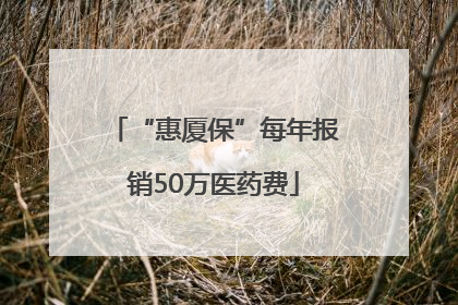 “惠厦保”每年报销50万医药费