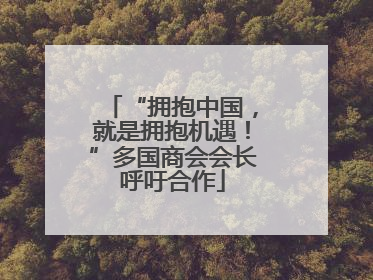“拥抱中国，就是拥抱机遇！”多国商会会长呼吁合作