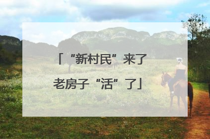 “新村民”来了 老房子“活”了