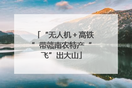 “无人机＋高铁”带赣南农特产“飞”出大山