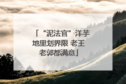 “泥法官”洋芋地里划界限 老王老郭都满意