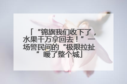 “锦旗我们收下了，水果千万拿回去！”一场警民间的“极限拉扯”暖了整个城