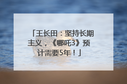 王长田：坚持长期主义，《哪吒3》预计需要5年！