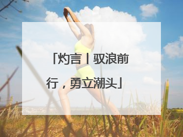 灼言丨驭浪前行，勇立潮头