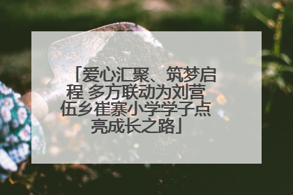 爱心汇聚、筑梦启程 多方联动为刘营伍乡崔寨小学学子点亮成长之路