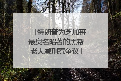 特朗普为芝加哥最臭名昭著的黑帮老大减刑惹争议