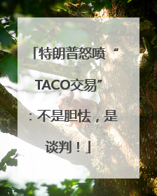 特朗普怒喷“TACO交易”：不是胆怯，是谈判！