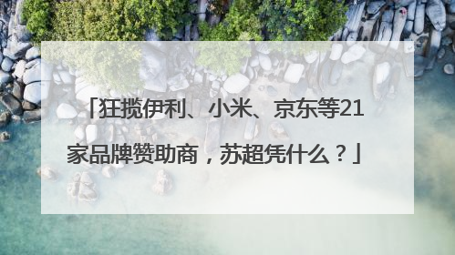 狂揽伊利、小米、京东等21家品牌赞助商，苏超凭什么？