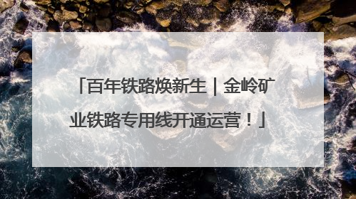 百年铁路焕新生｜金岭矿业铁路专用线开通运营！
