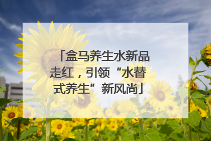盒马养生水新品走红，引领“水替式养生”新风尚