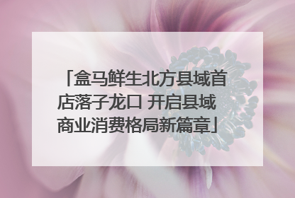 盒马鲜生北方县域首店落子龙口 开启县域商业消费格局新篇章