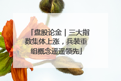 盘股论金｜三大指数集体上涨，兵装重组概念遥遥领先