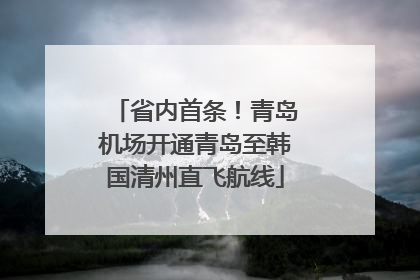 省内首条！青岛机场开通青岛至韩国清州直飞航线