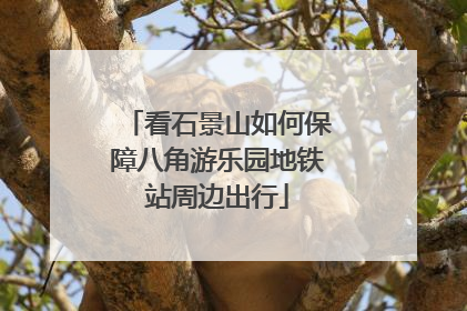 看石景山如何保障八角游乐园地铁站周边出行