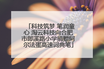 科技筑梦 笔润童心 淘云科技向合肥市郎溪路小学捐赠阿尔法蛋高速词典笔