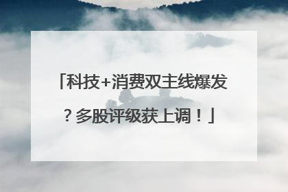 科技+消费双主线爆发？多股评级获上调！