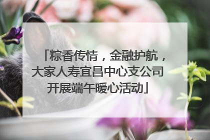 粽香传情，金融护航，大家人寿宜昌中心支公司开展端午暖心活动