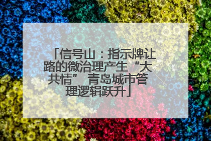 信号山：指示牌让路的微治理产生“大共情” 青岛城市管理逻辑跃升