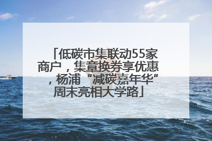 低碳市集联动55家商户，集章换券享优惠，杨浦“减碳嘉年华”周末亮相大学路