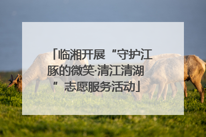 临湘开展“守护江豚的微笑·清江清湖”志愿服务活动