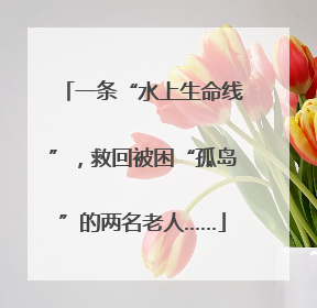 一条“水上生命线”，救回被困“孤岛”的两名老人……