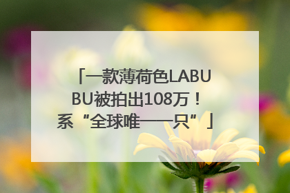 一款薄荷色LABUBU被拍出108万！系“全球唯一一只”