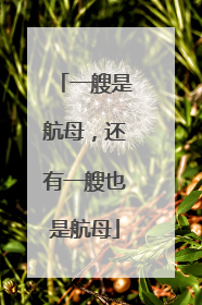 一艘是航母，还有一艘也是航母