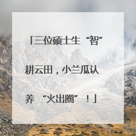 三位硕士生“智” 耕云田，小兰瓜认养 “火出圈”！
