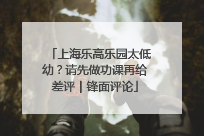 上海乐高乐园太低幼？请先做功课再给差评｜锋面评论
