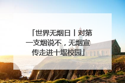 世界无烟日丨对第一支烟说不，无烟宣传走进十堰校园