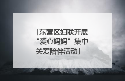 东营区妇联开展“爱心妈妈”集中关爱陪伴活动