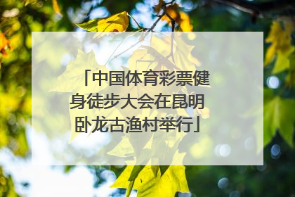 中国体育彩票健身徒步大会在昆明卧龙古渔村举行