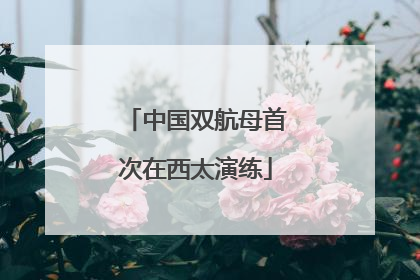 中国双航母首次在西太演练