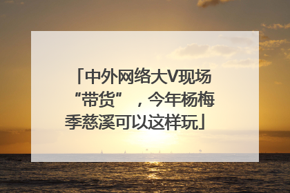 中外网络大V现场“带货”，今年杨梅季慈溪可以这样玩