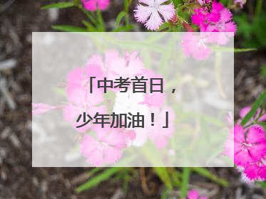 中考首日，少年加油！