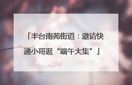 丰台南苑街道：邀请快递小哥逛“端午大集”