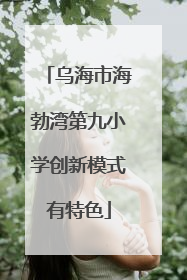 乌海市海勃湾第九小学创新模式有特色