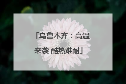 乌鲁木齐：高温来袭 酷热难耐
