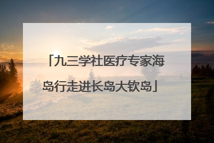 九三学社医疗专家海岛行走进长岛大钦岛
