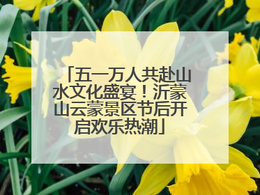 五一万人共赴山水文化盛宴！沂蒙山云蒙景区节后开启欢乐热潮