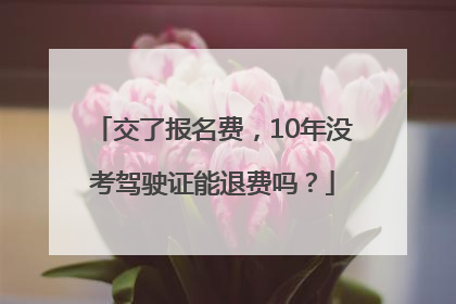 交了报名费，10年没考驾驶证能退费吗？