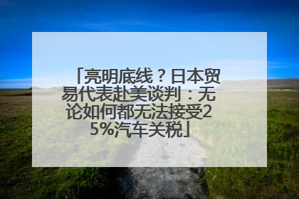 亮明底线？日本贸易代表赴美谈判：无论如何都无法接受25%汽车关税