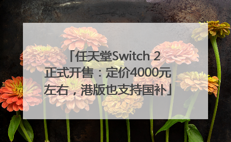 任天堂Switch 2正式开售：定价4000元左右，港版也支持国补