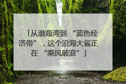 从渤海湾到 “蓝色经济带”，这个沿海大省正在 “乘风破浪”